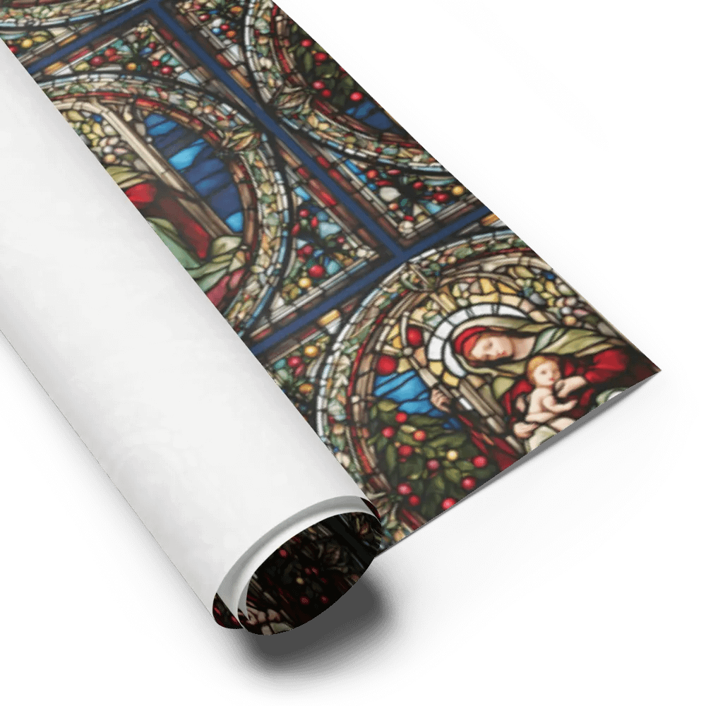 Mother and Child Stained Glass Wrapping Paper product image (6)