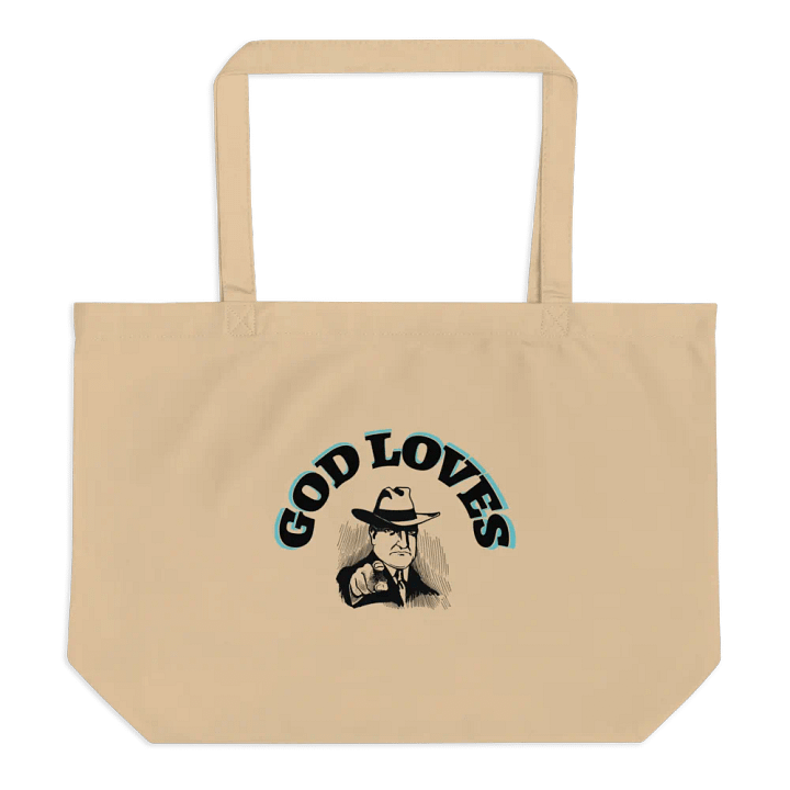 GOD LOVES YOU. Organic Canvas Tote: Stylish & Sustainable product image (2)