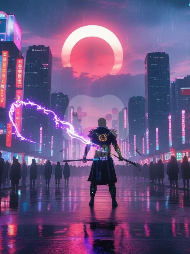 Eclipse Over Arcade City | Wide Digital Art Set (1472 x 832 px, PNG + PDF) product image (4)
