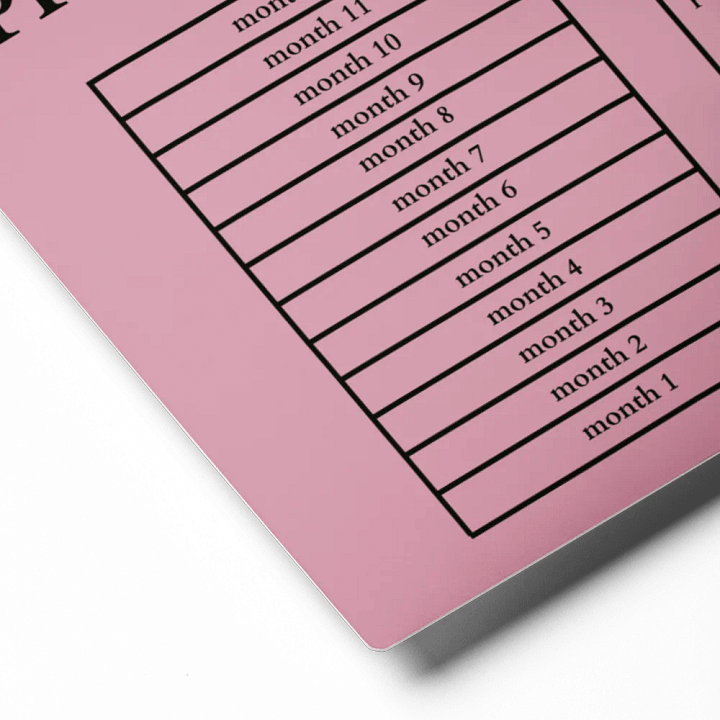HIGHFALUTIN ANNUAL RENT TRACKER (black design 9) product image (2)