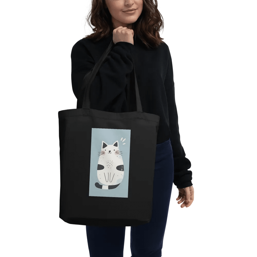 Pawsitively Adorable Cat Vibes - Econscious Eco-Friendly Tote Bag product image (3)