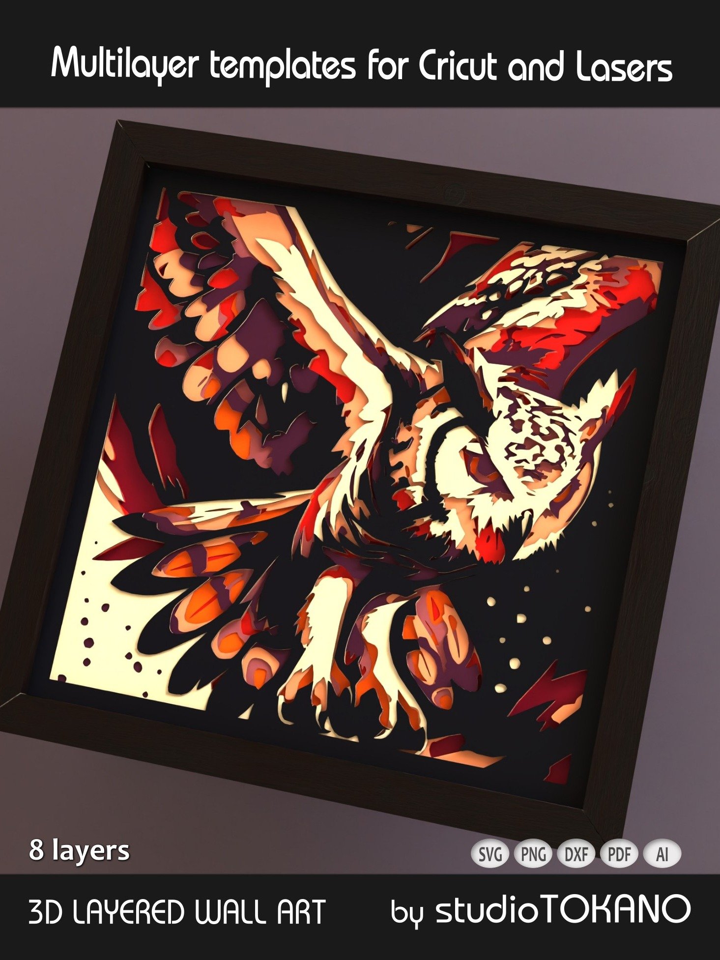 Owl Multi layered Shadowbox product image (4)