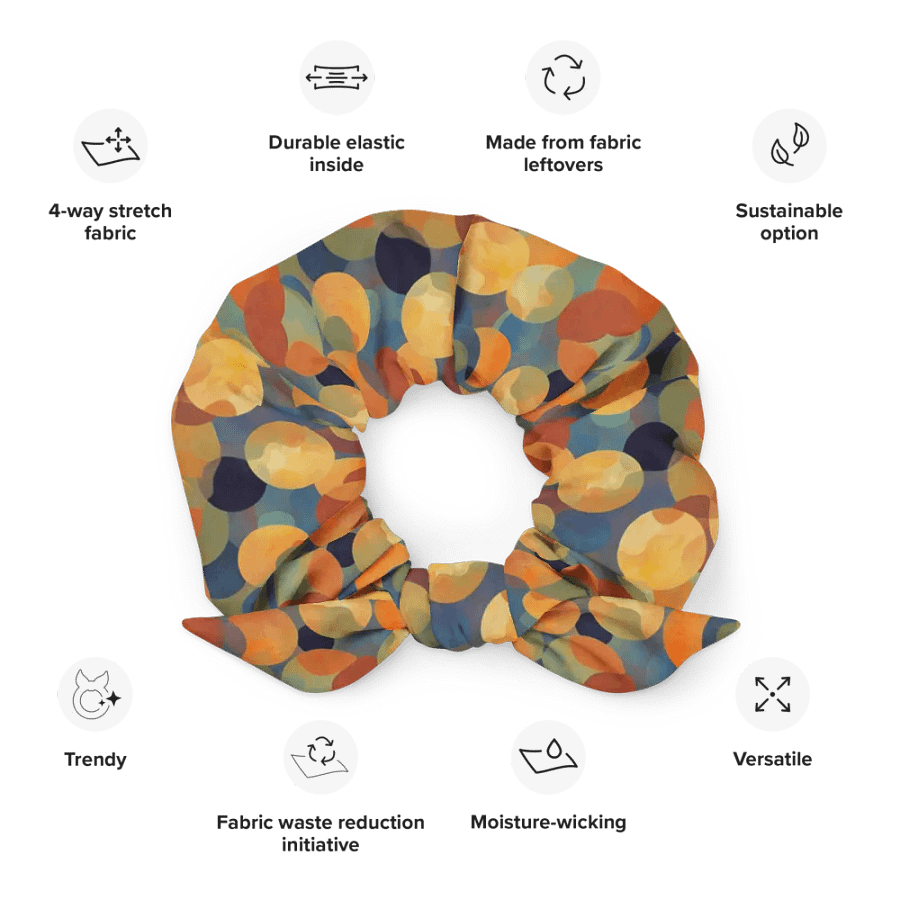 Hair Scrunchie - Modern Boho Watercolor Spheres product image (12)