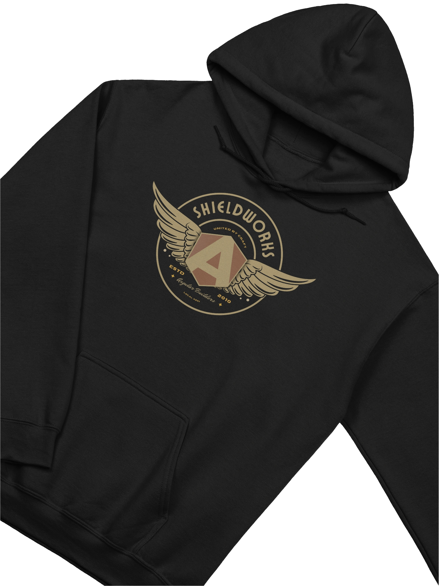 Shieldworks Angular Builders Local #201 “United by Craft” Classic Hoodie product image (4)