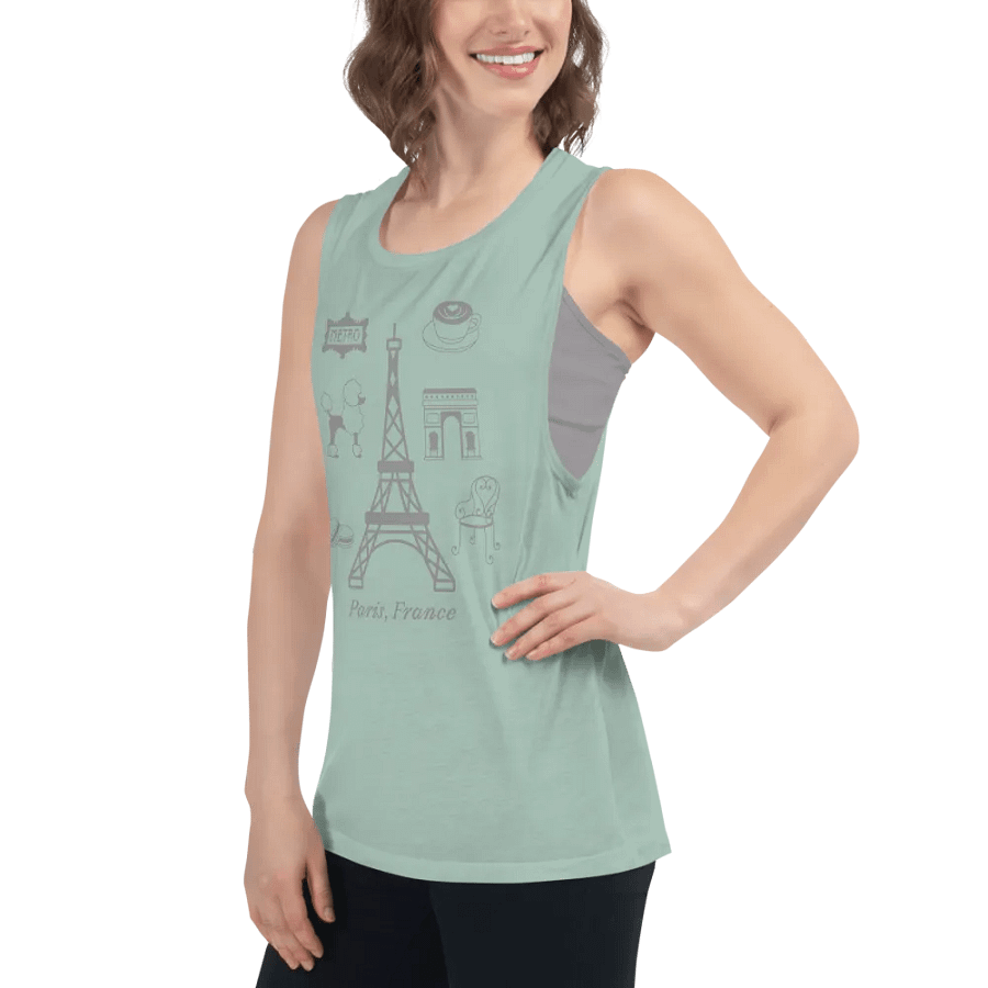 Parisian Landmarks Flowy Muscle Tank product image (4)
