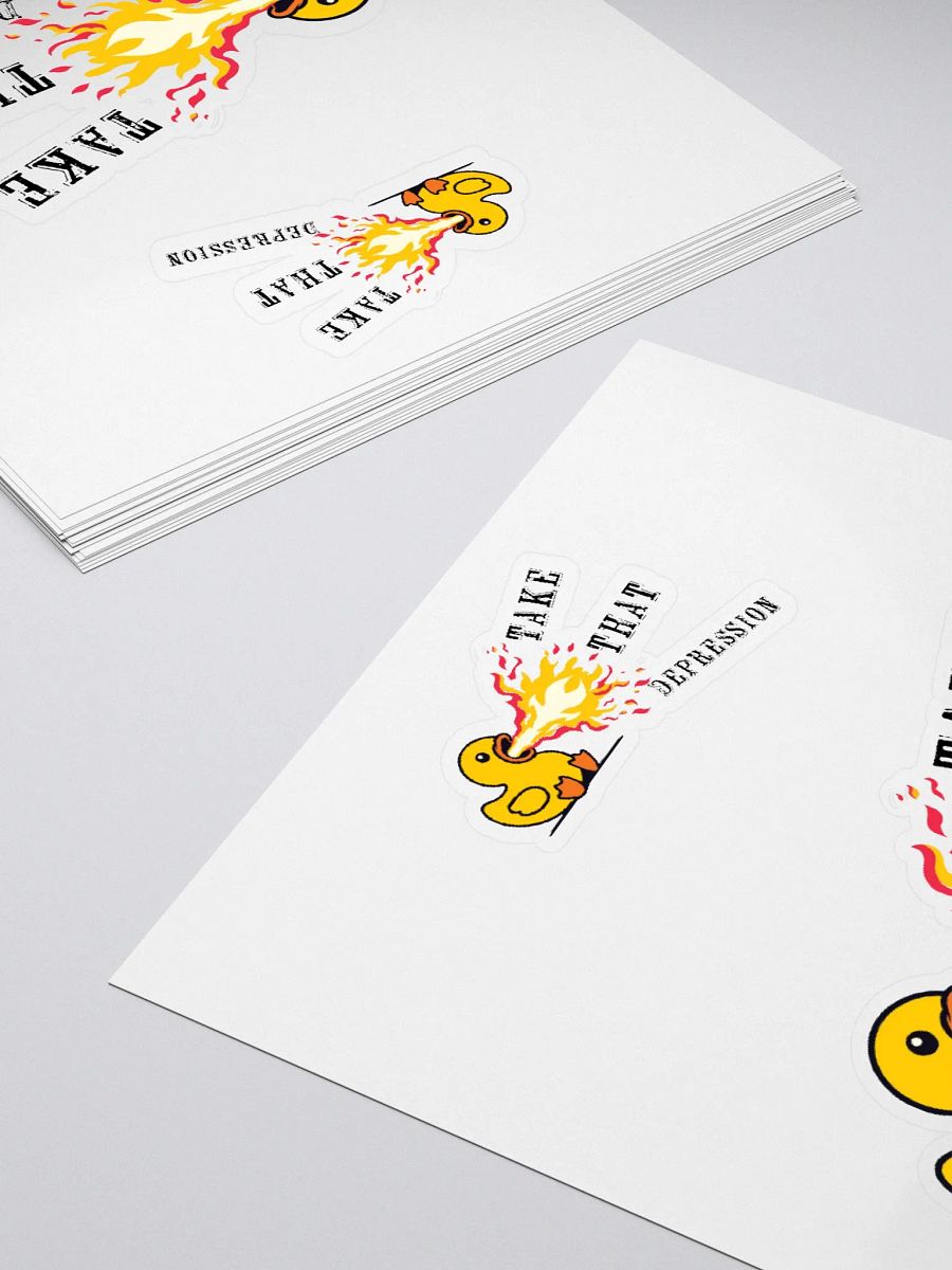 Fiery Duck Kiss Cut Stickers product image (2)