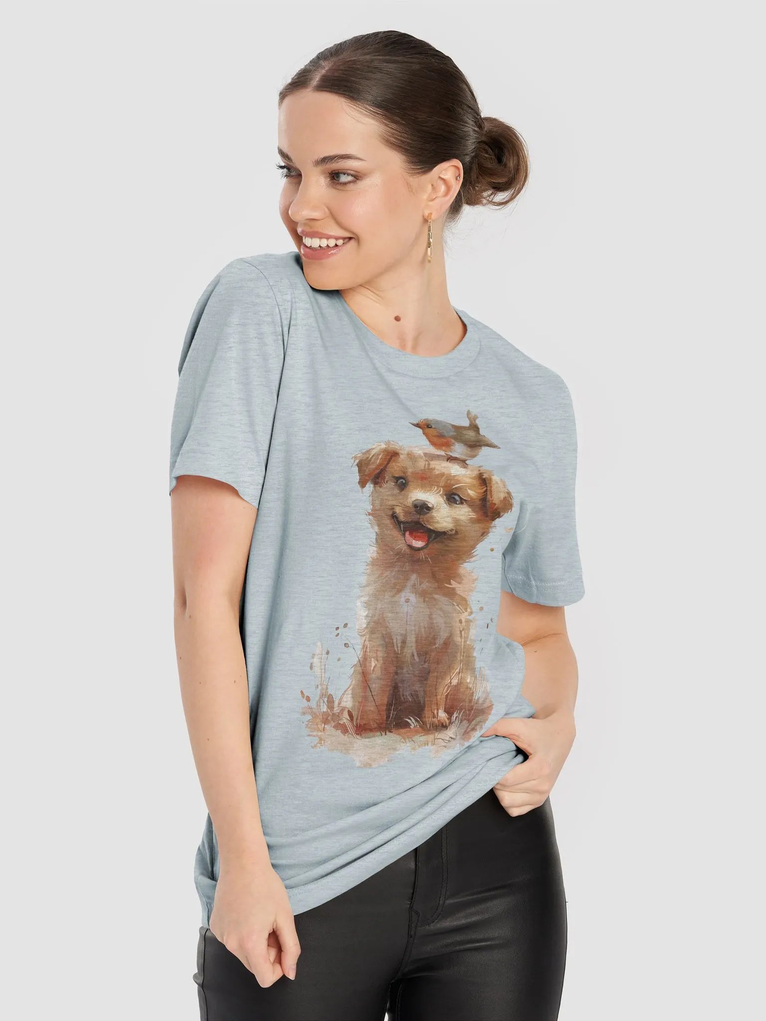 Puppy with Robin on its head product image (2)
