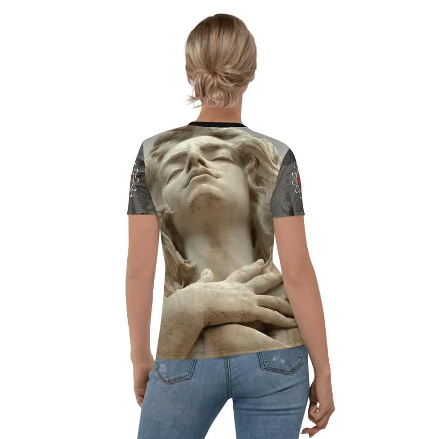 With The Hand On My Cross I Ladies Tee product image (2)