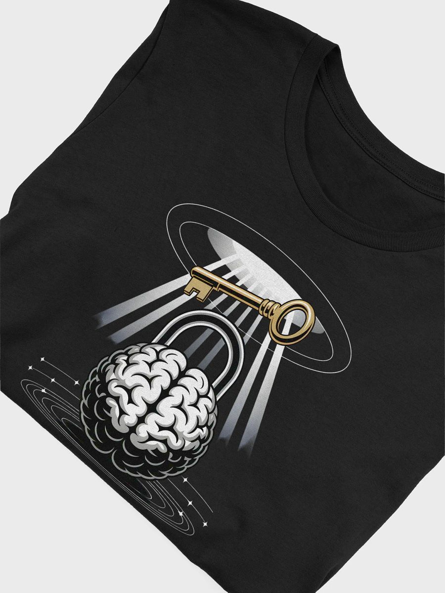 Mind is Your Limit Graphic Tee | Key & Brain Design Black T-Shirt product image (5)