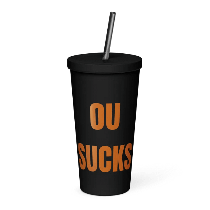 OU Sucks Bold Orange Insulated Tumbler product image (1)
