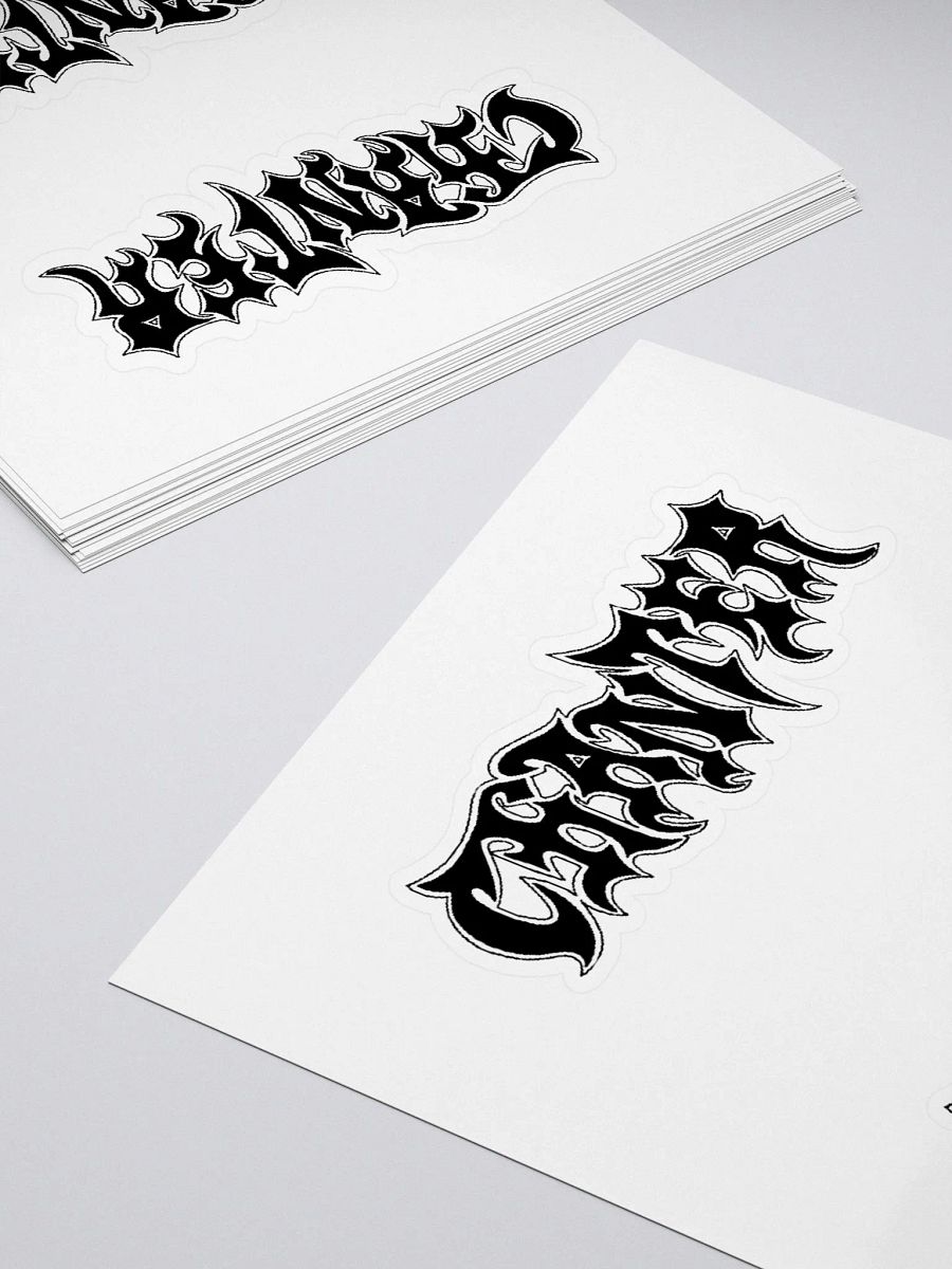 2 Black Chanter Logo Kiss Cut Stickers product image (12)