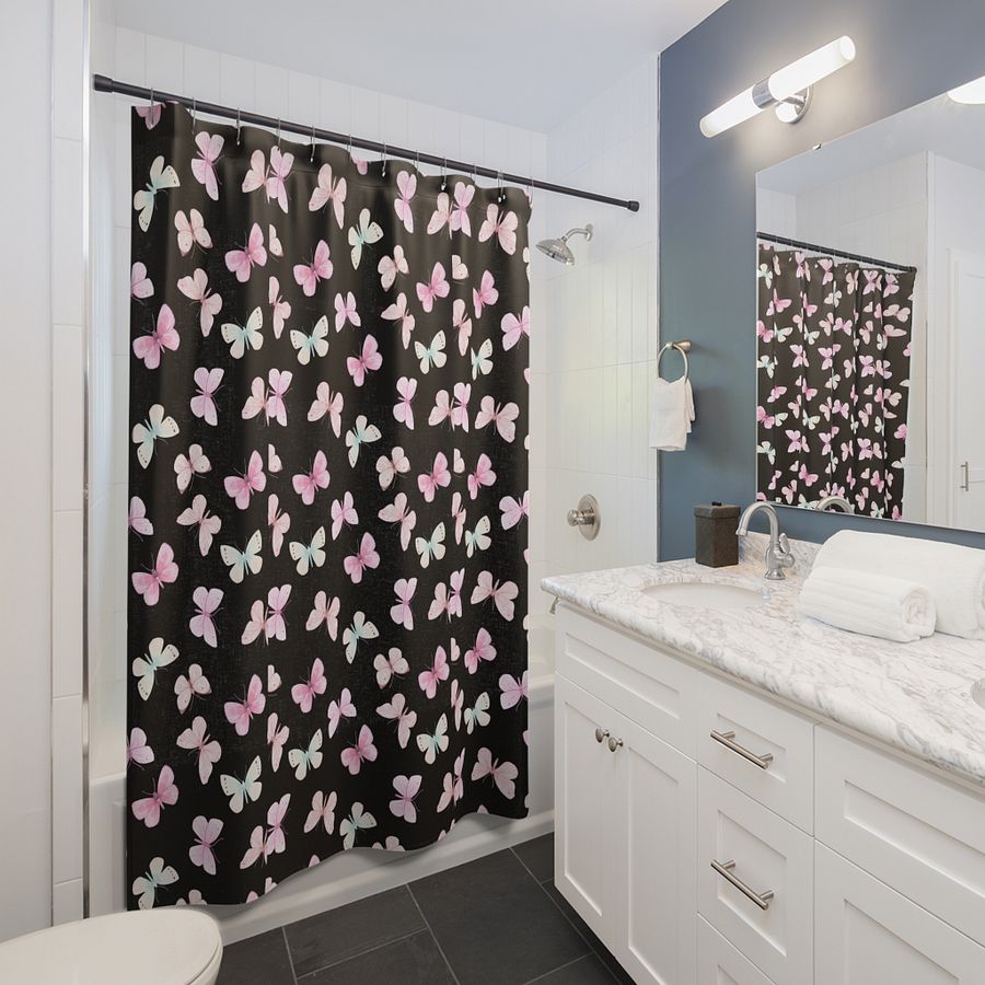 Spring Butterfly Shower Curtain product image (2)