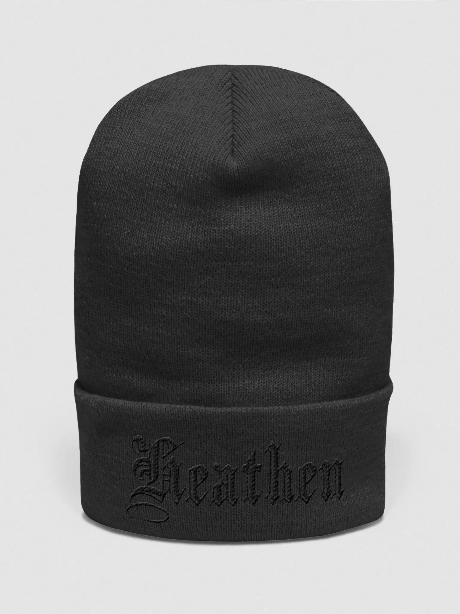 Heathen Beanie | Black on Black product image (1)