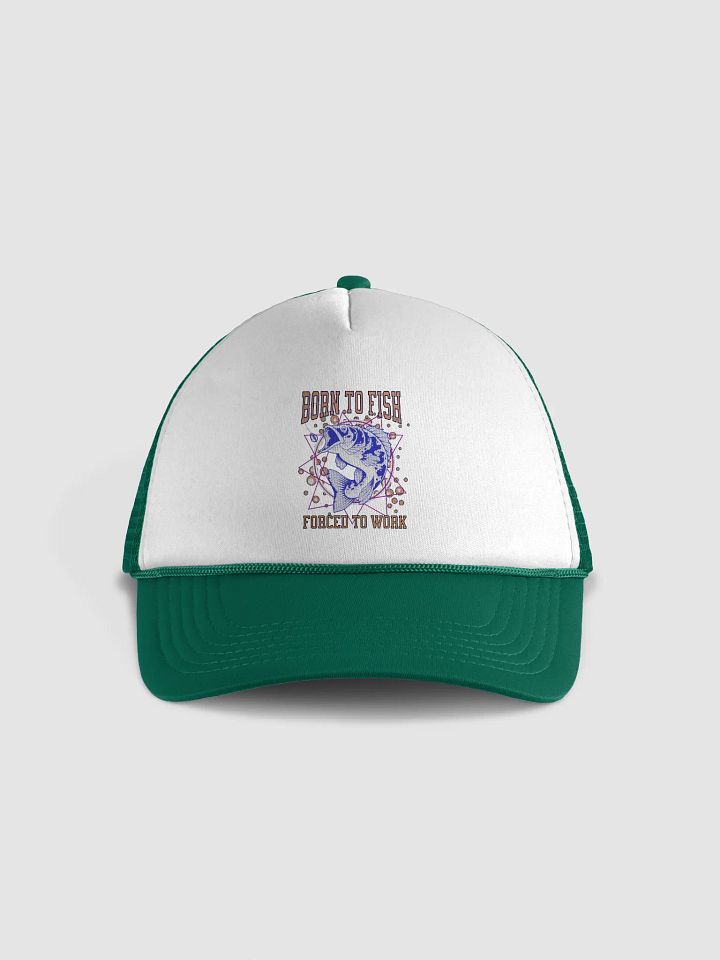 Born To Fish Forced To Work Bass Fishing Trucker Hat product image (5)