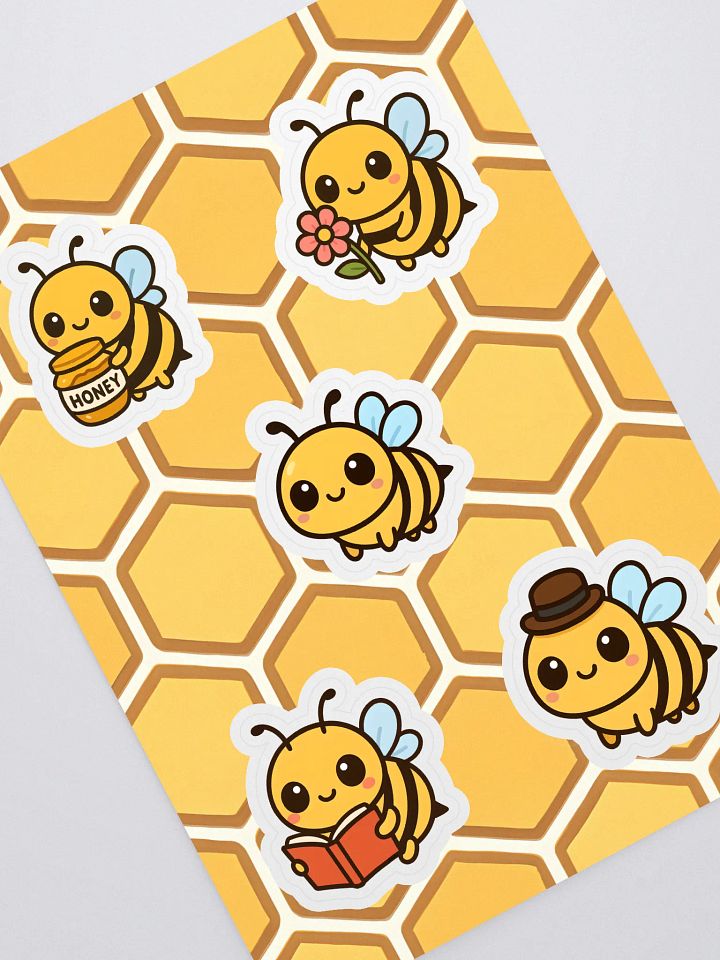 Busy Bees Kawaii Sticker Sheet product image (1)