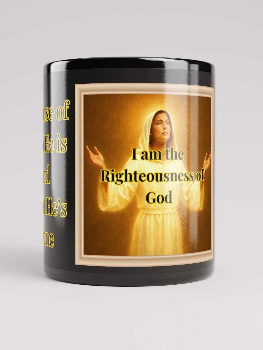 I am the Righteousness of God (Female) Glossy Black Mug product image (5)