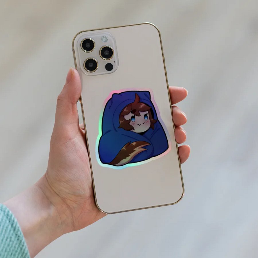 Wolfy Comfy Holo Sticker product image (6)