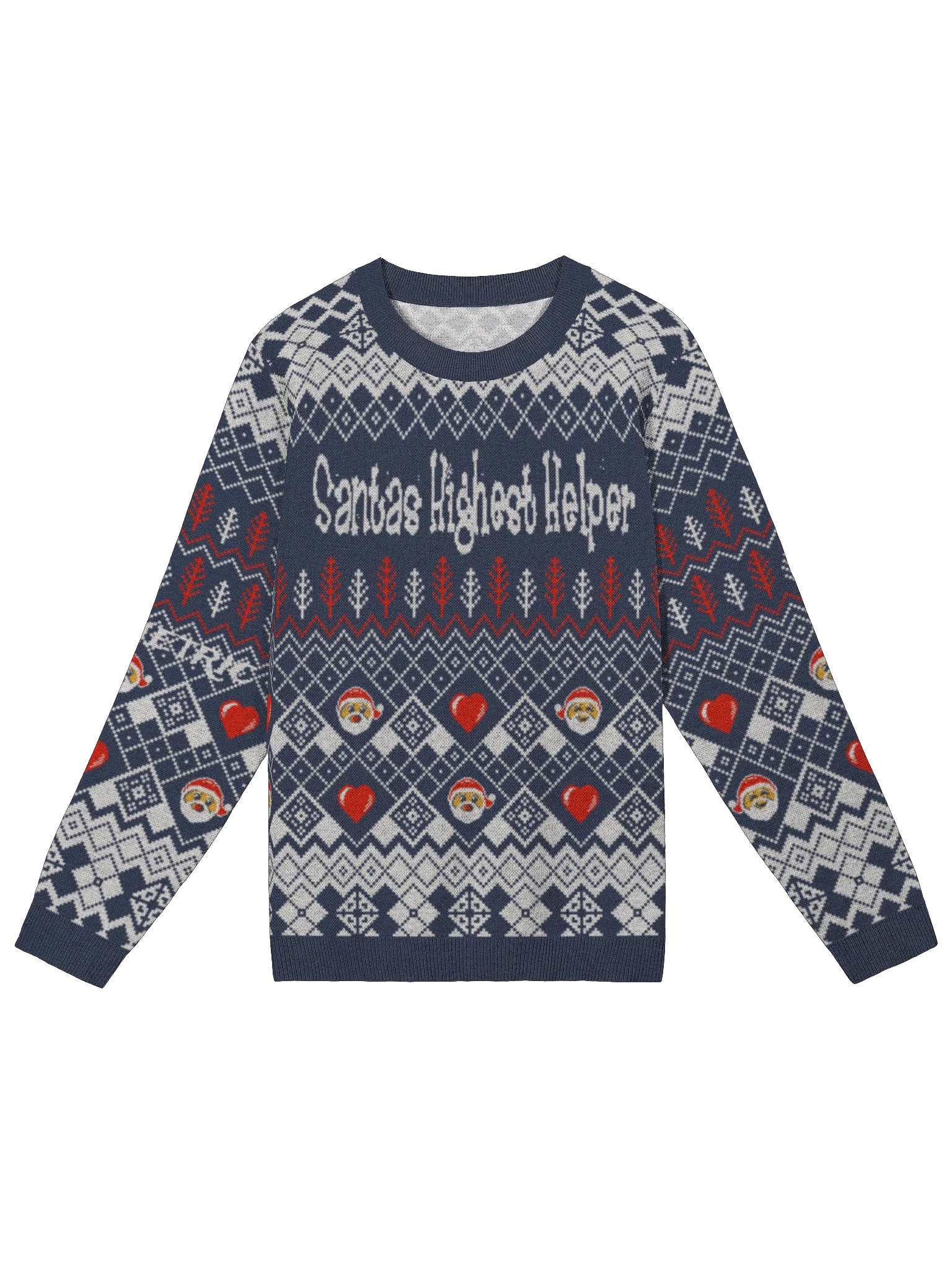 Santas Highest Helper Ugly Christmas Sweater product image (5)