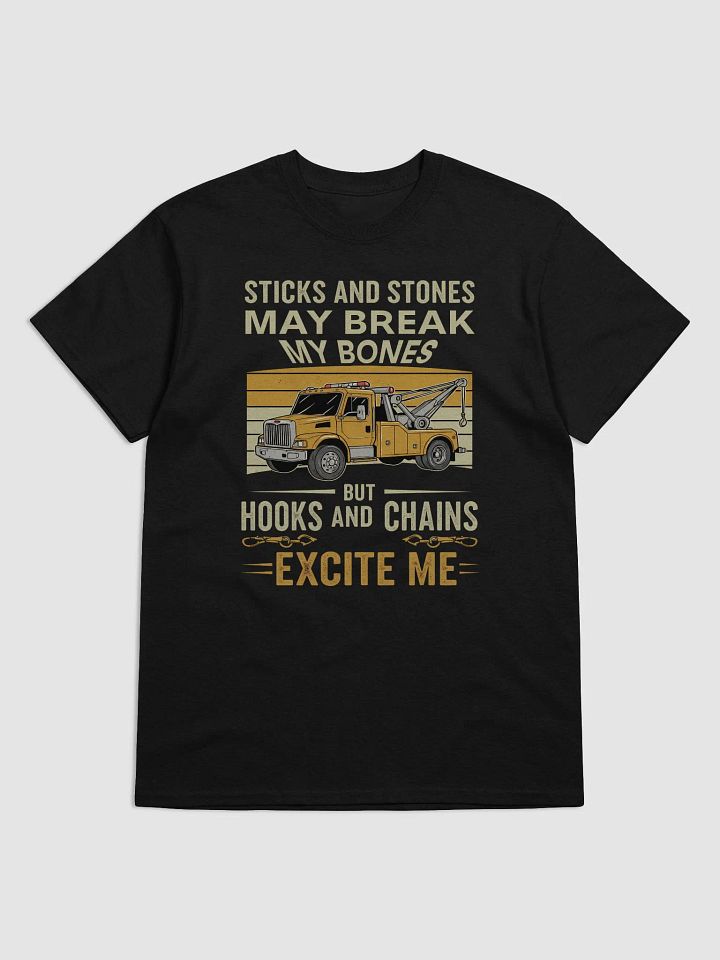 Funny Tow Truck T-Shirt – Hooks and Chains Excite Me – Tow Operator Gift product image (6)