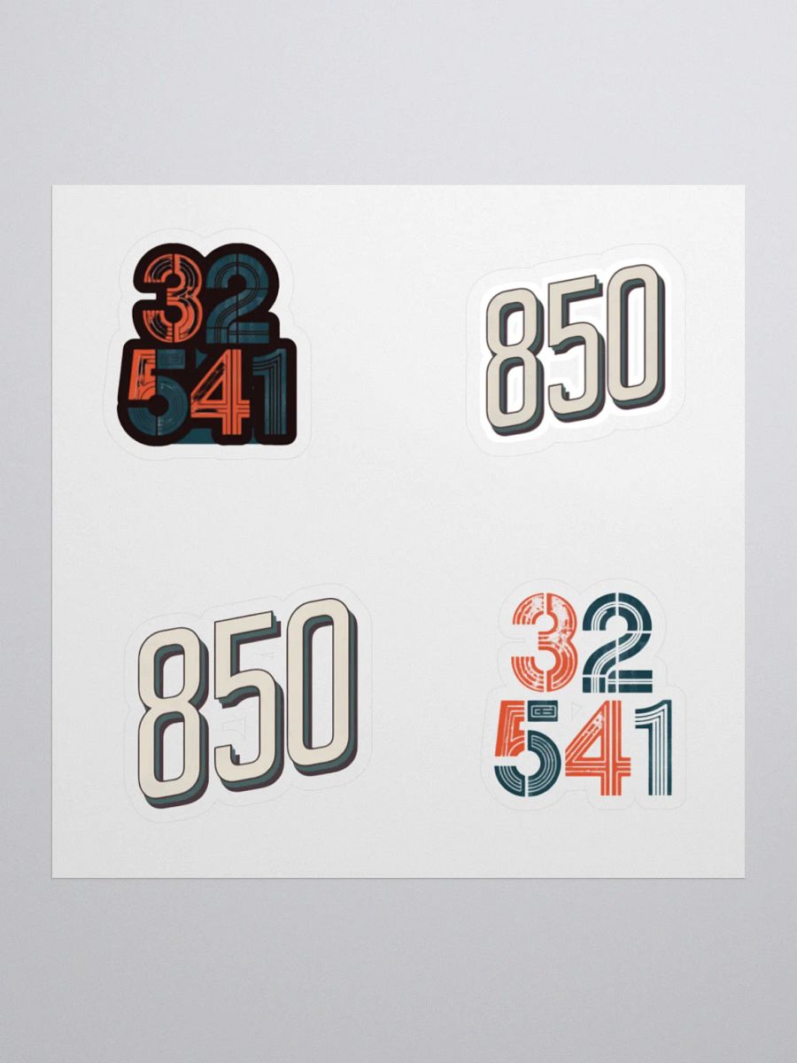 Destin Florida 32541 Zip Code and 850 Area Code Kiss Cut Stickers - for the Lover of all things Destin Florida product image (3)