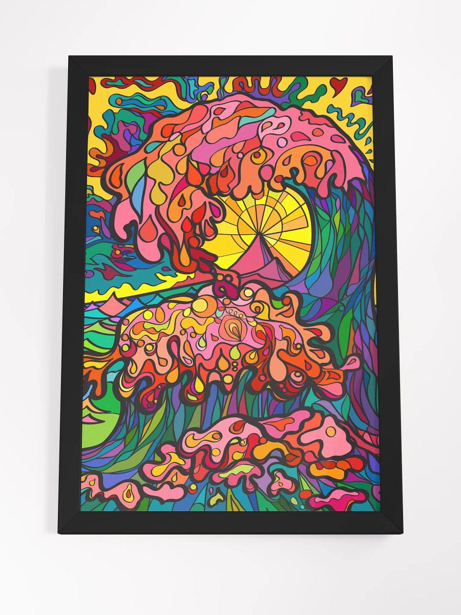 Vibrant Abstract Fusion Framed Poster – Ocean Wave product image (24)