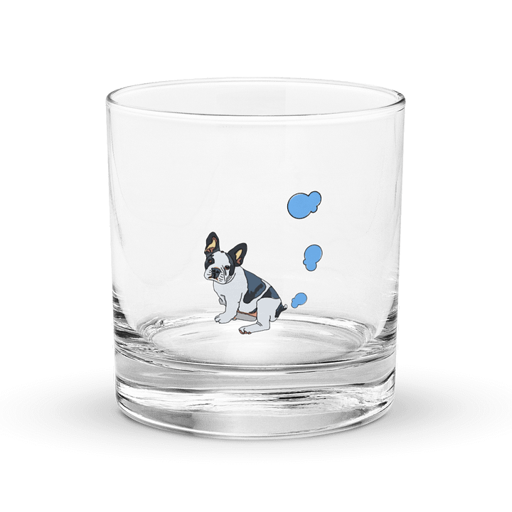 French Bulldog Bubble Rocks Glass product image (1)