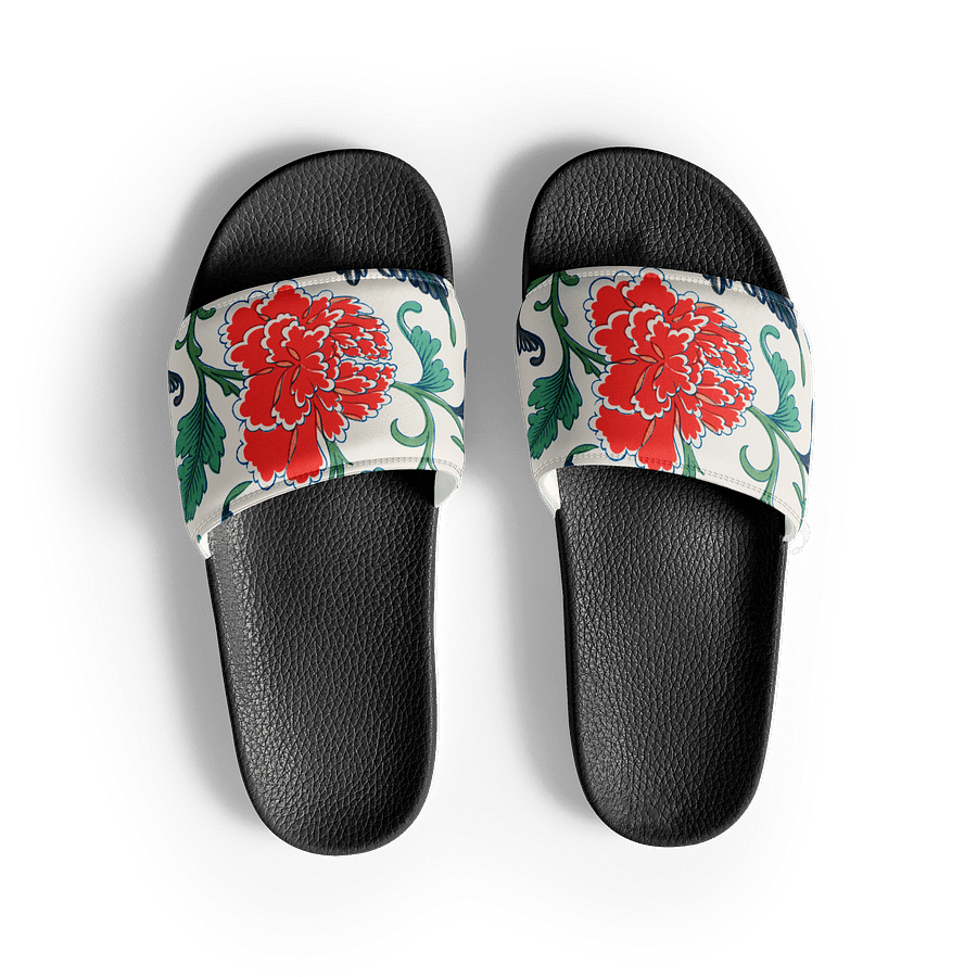 Red floral pattern. Women's Slides product image (2)