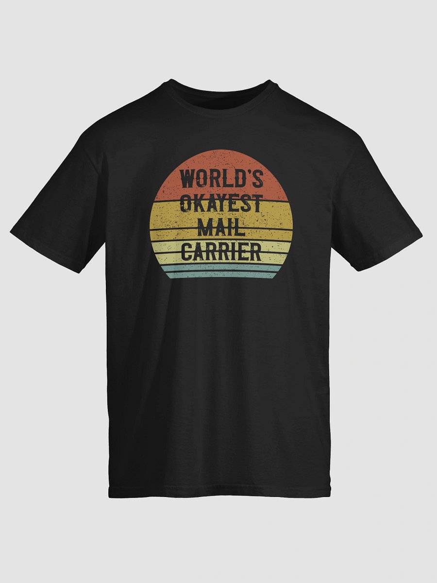 Retro 'World's Okayest Mail Carrier T-Shirt product image (14)