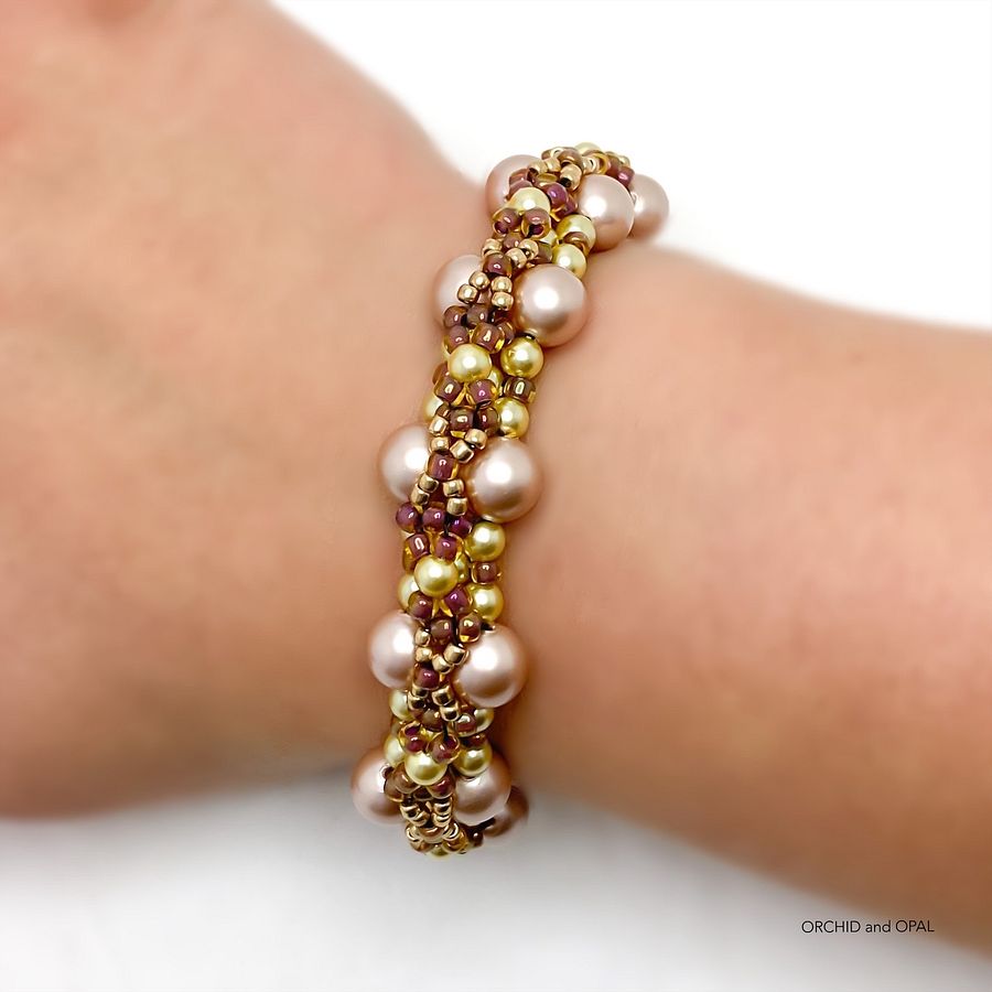 Digital Beading Pattern – Tahitian Beaded Pearl and Seed Bead Bracelet product image (3)