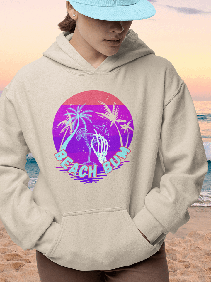 Beach Bum Skeleton Sunset Hoodie product image (1)
