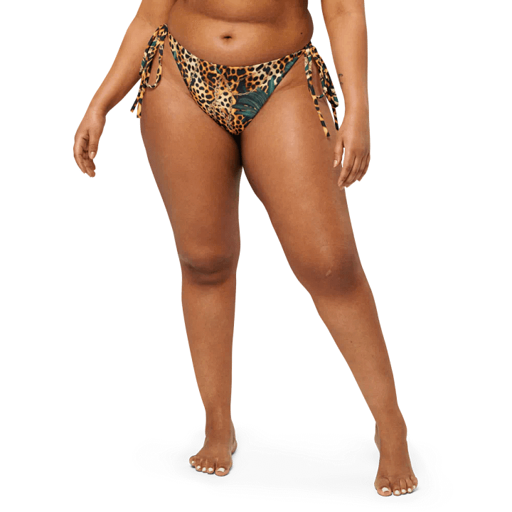 Safari Luxe Leopard & Palm String Bikini Bottom product image (1)