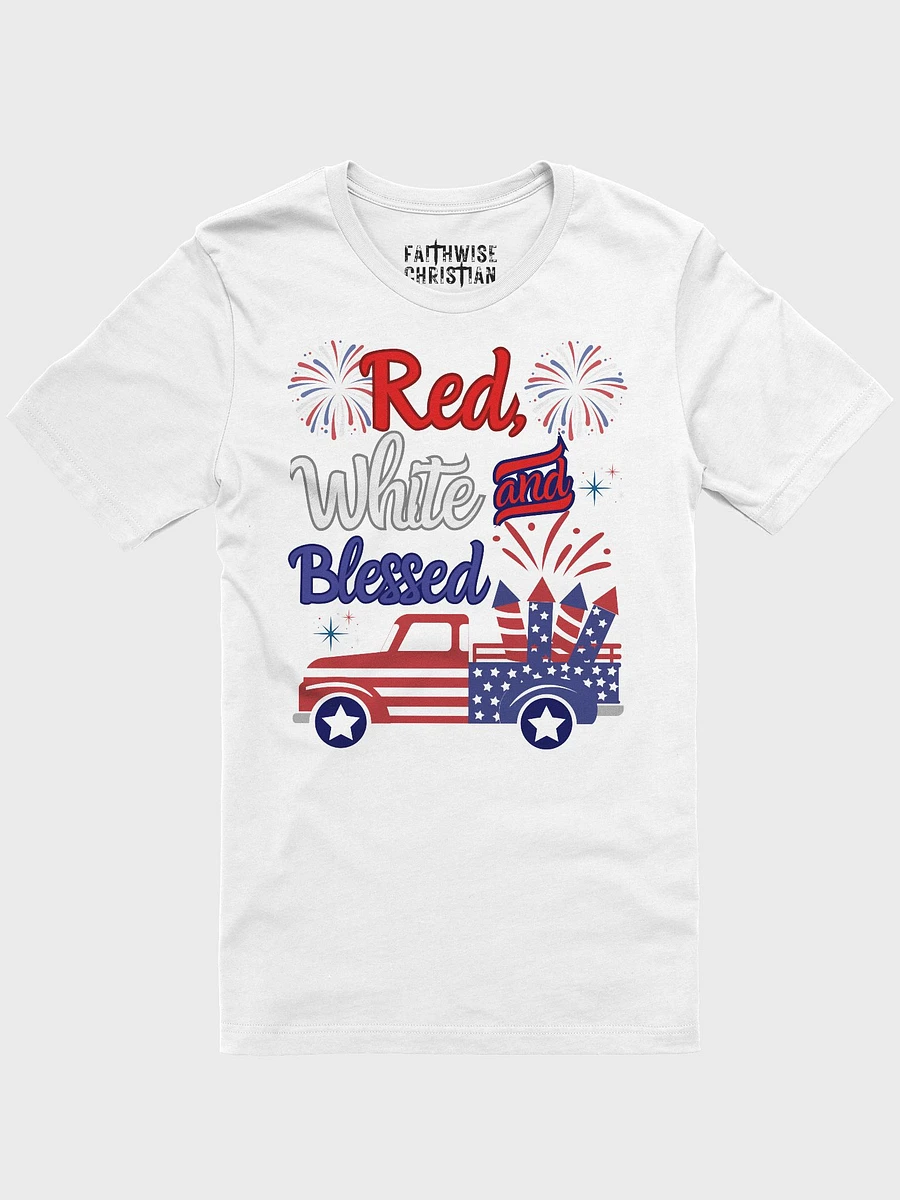 Red, White And Blessed Fireworks T-Shirt product image (9)