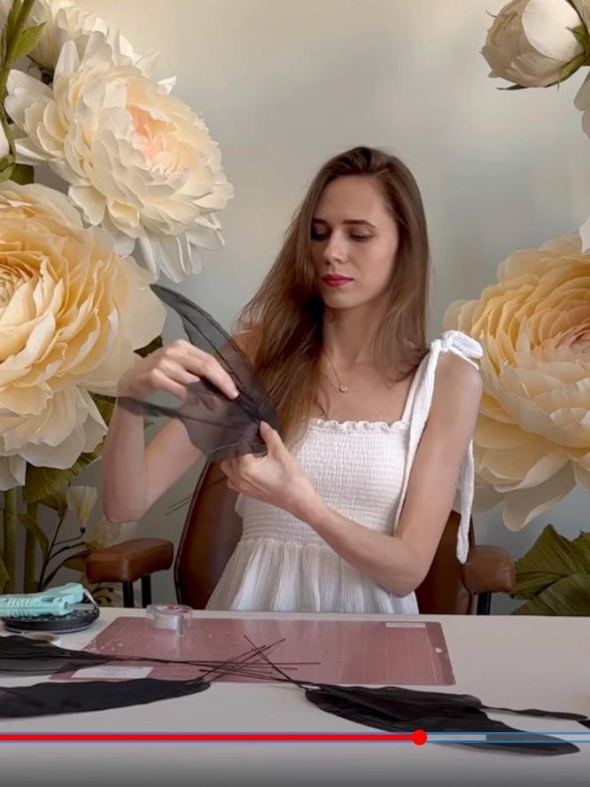 Bundle 5 Sizes Templates: How to make Giant Organza Butterfly with Tails Step-by-step Tutorial product image (7)