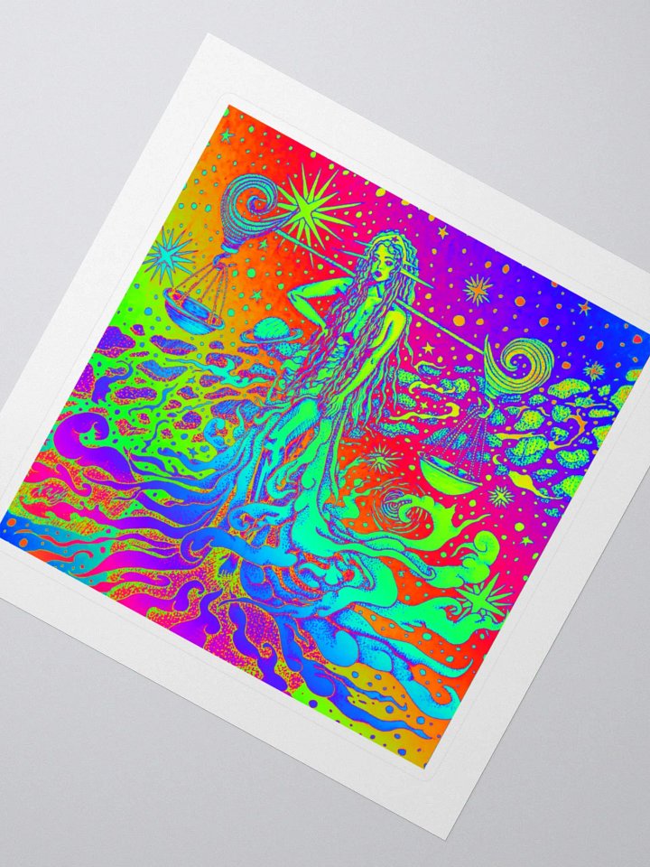Limited Edition Full Rainbow Libra Zodiac Kiss Cut Stickers product image (2)