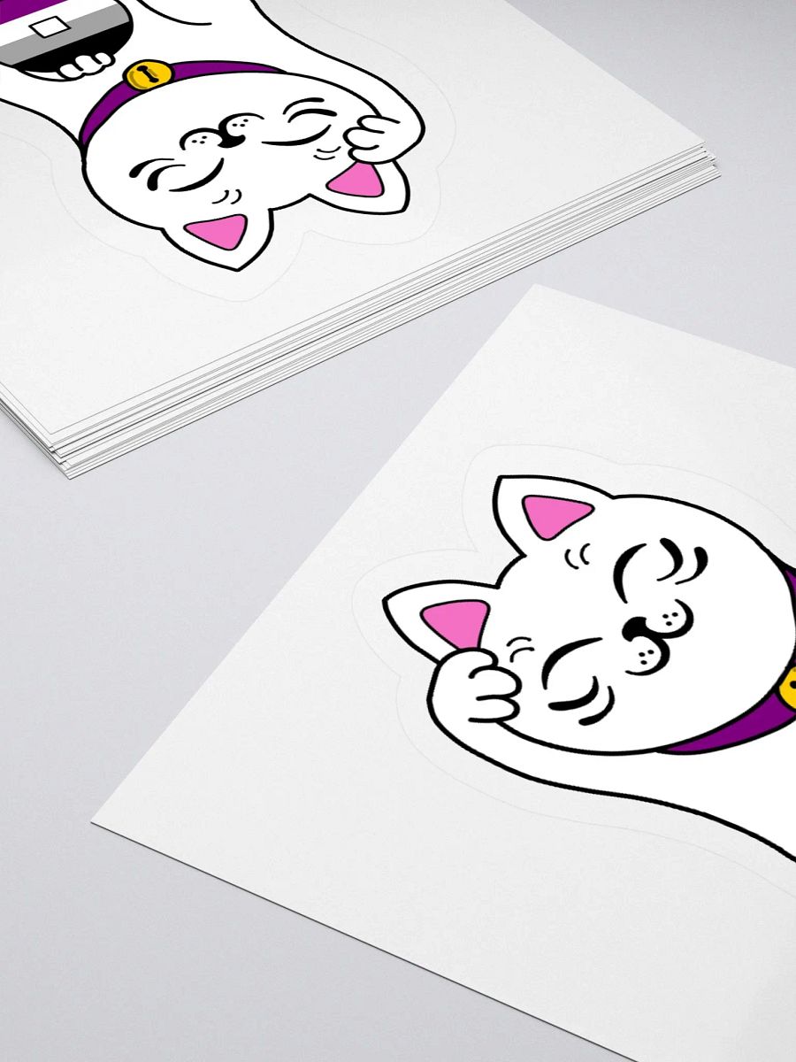 Maneki neko asexual pride sticker product image (11)