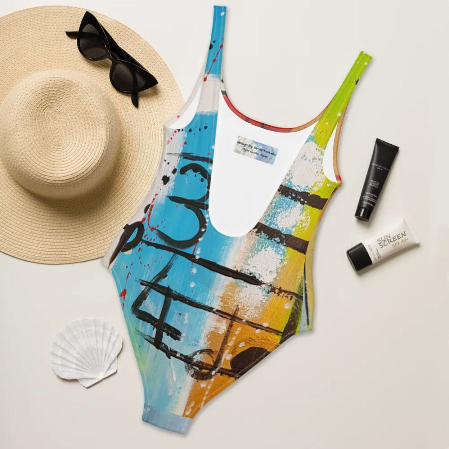original painting by b.reters printed on swimsuit, modern design product image (8)