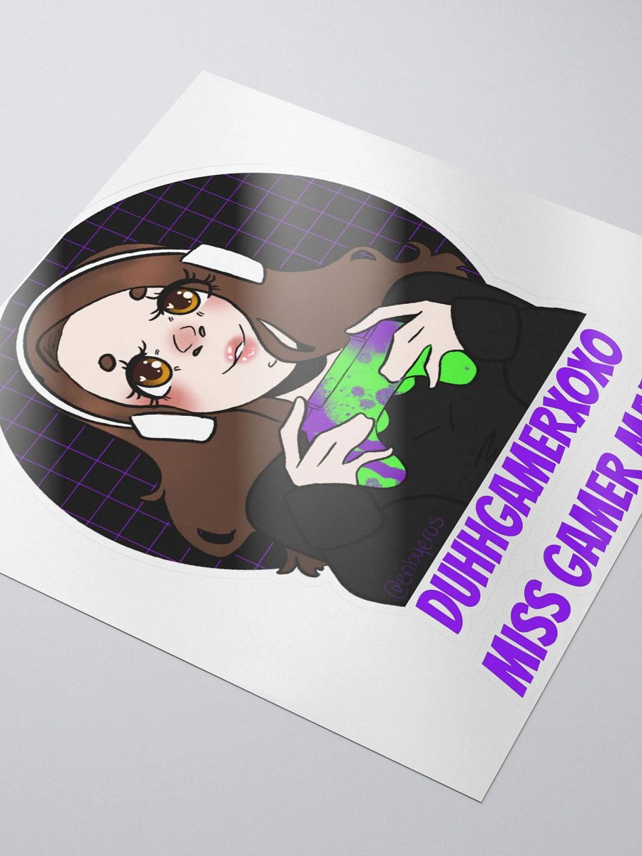 DuhhGamerXOXO/Miss Gamer Ma'am Sticker - Purple Text product image (3)
