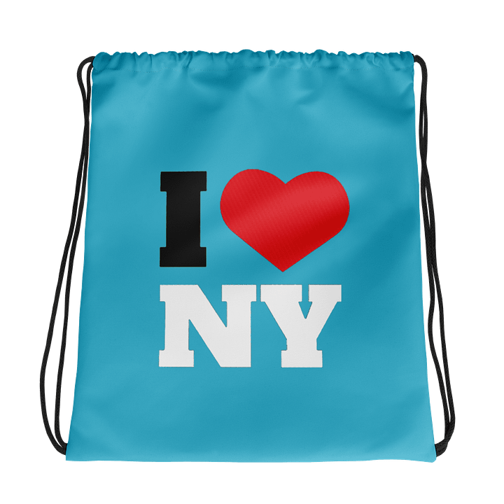 I ❤️ NY Drawstring Backpack – Sky Blue Edition product image (1)