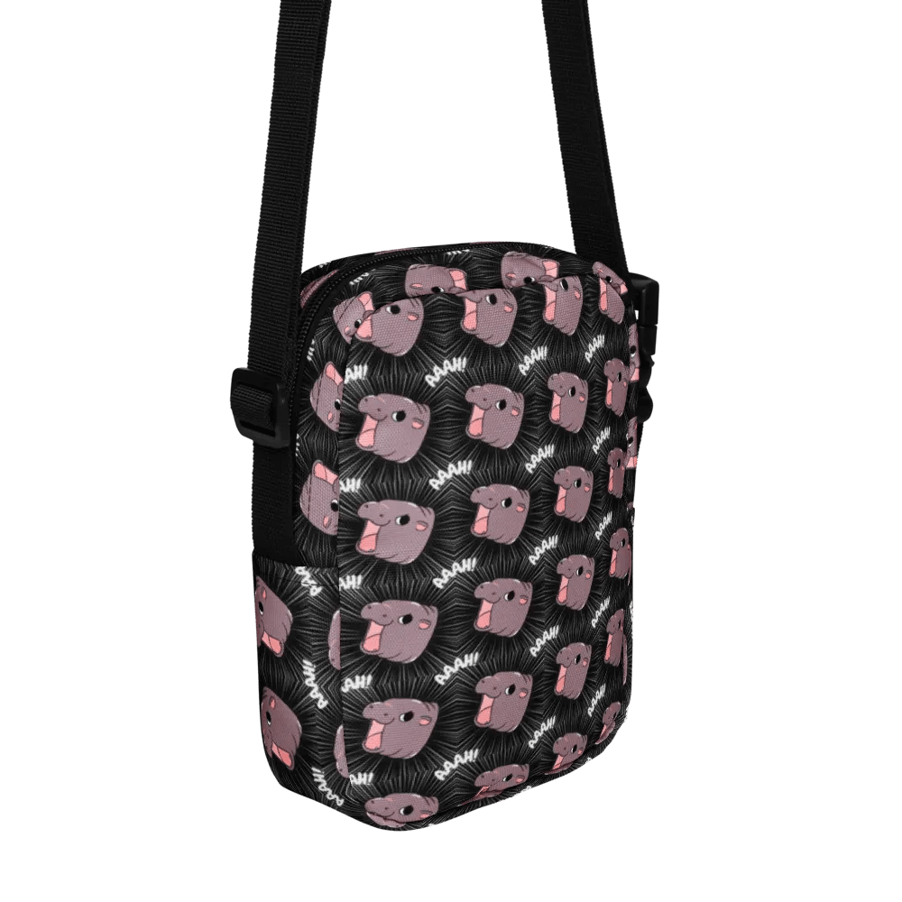 MOODENG'S BLACK AAAH! UTILITY CROSSBODY BAG! product image (2)