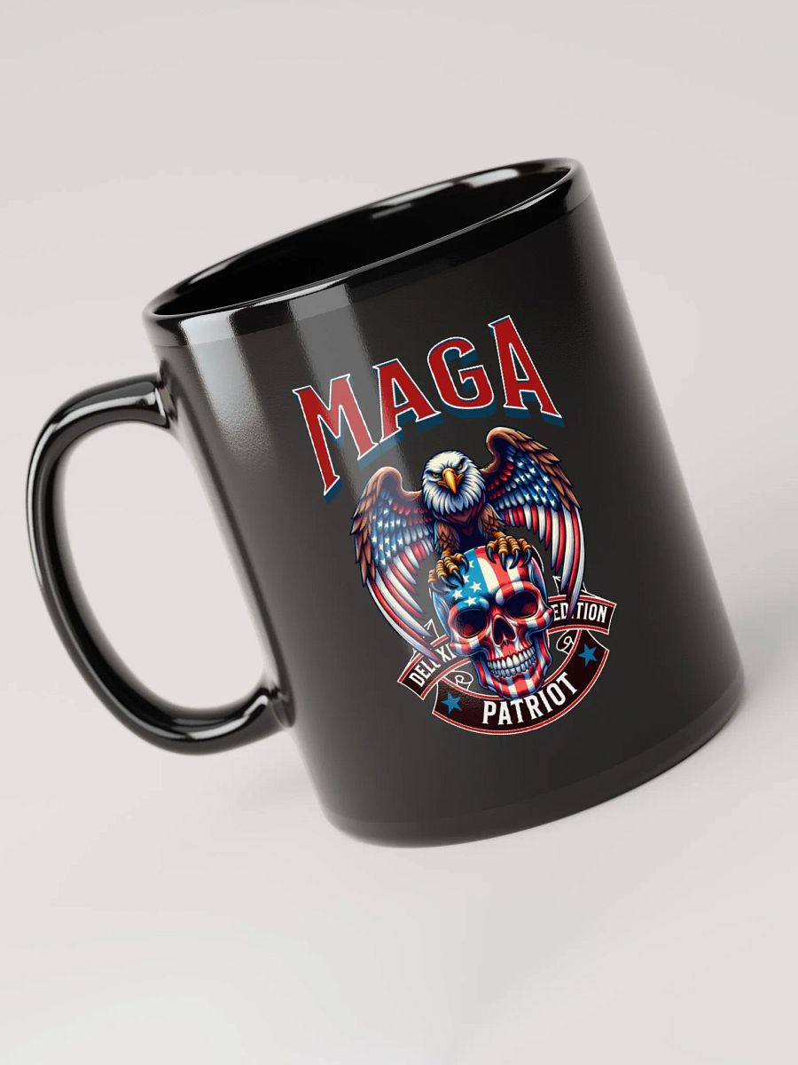 Patriotic MAGA Eagle Black Glossy Mug product image (6)