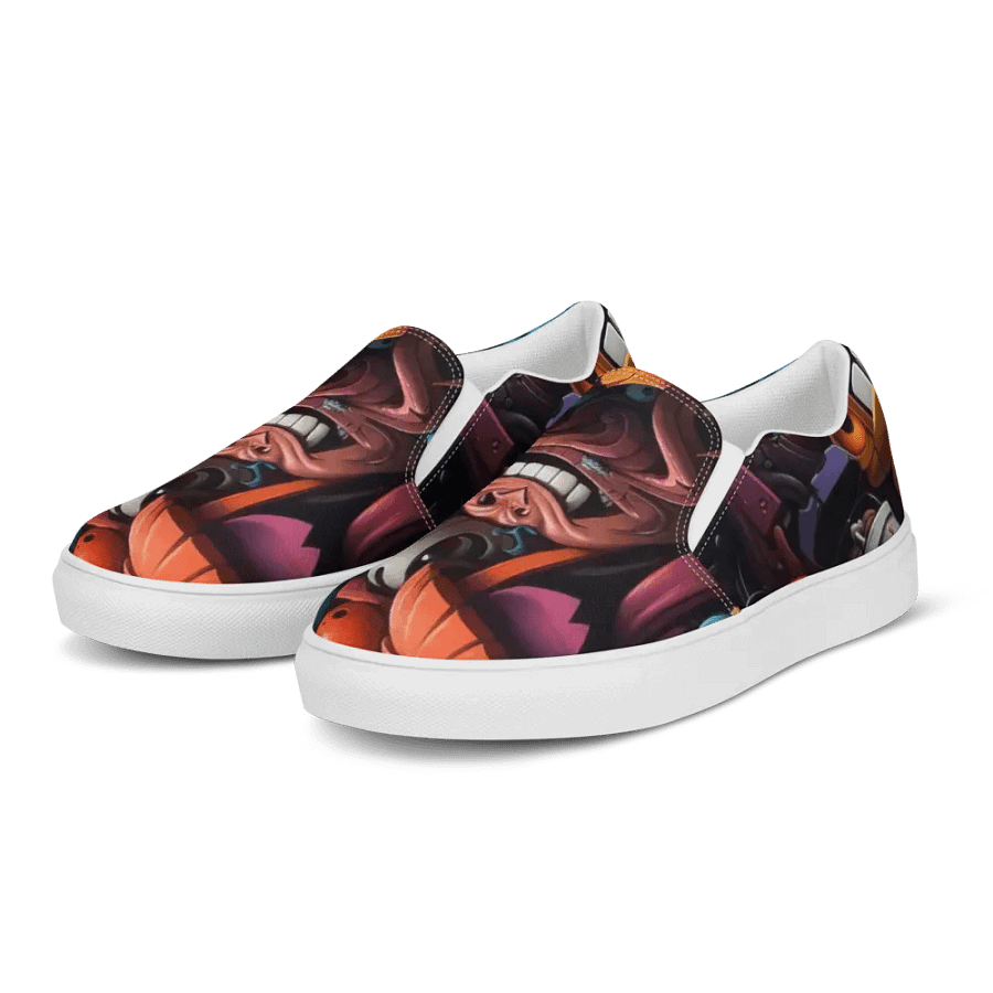 Whimsical Cartoon Chaos Slip-Ons product image (3)