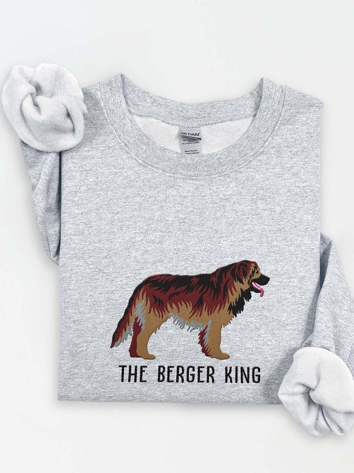 The Berger King Sweatshirt (Embroidered) of a Leonberger(2) product image (1)