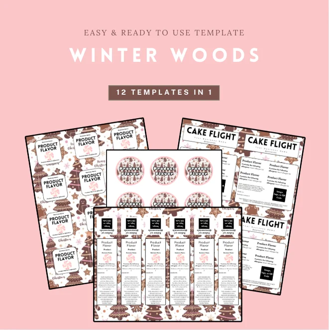 Winter Woods Label Template Bundle product image (1)