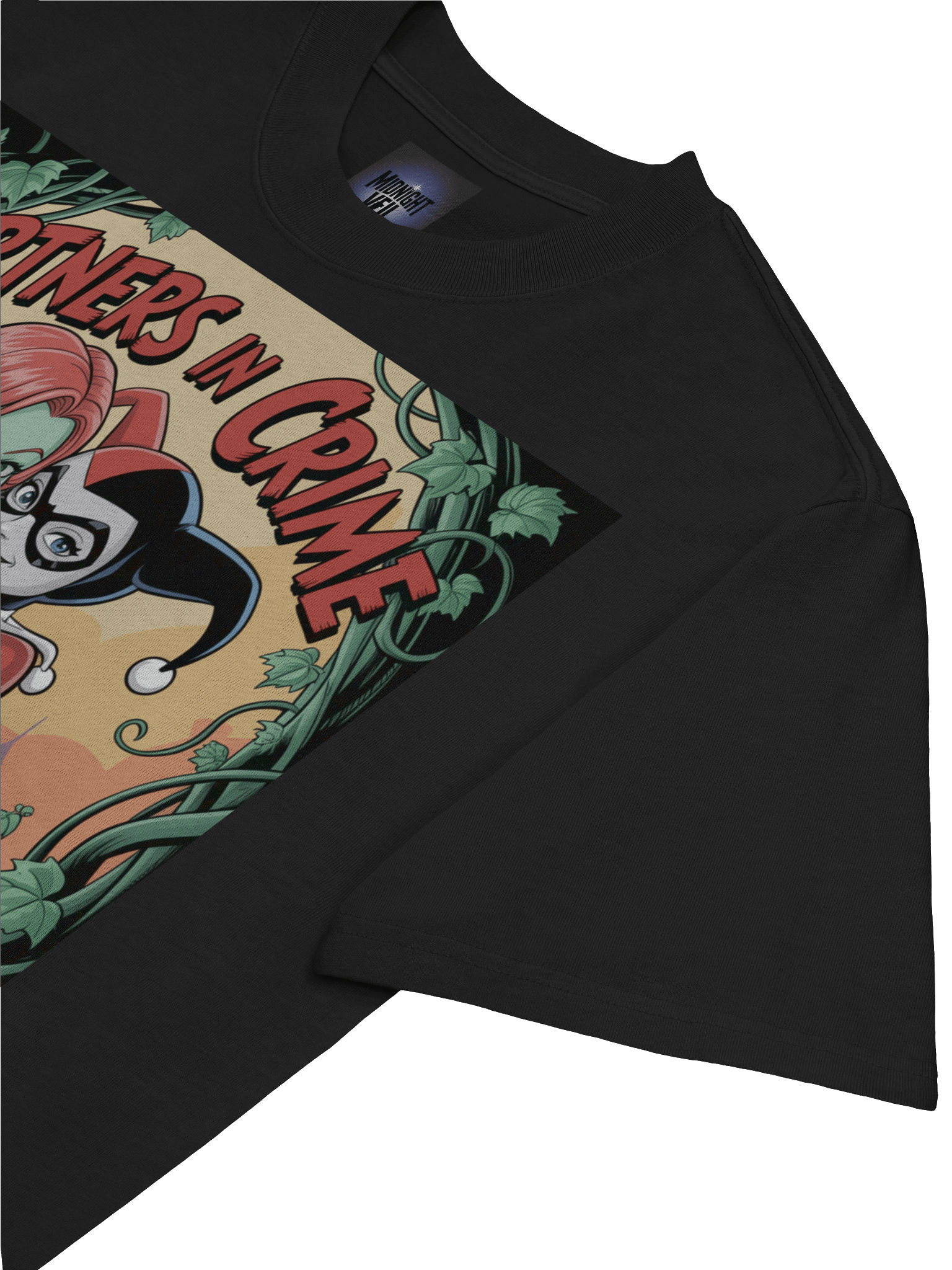 Partners in Crime: Poison Ivy & Harley Quinn Verdant Vows Oversized Faded Unisex T-Shirt product image (7)