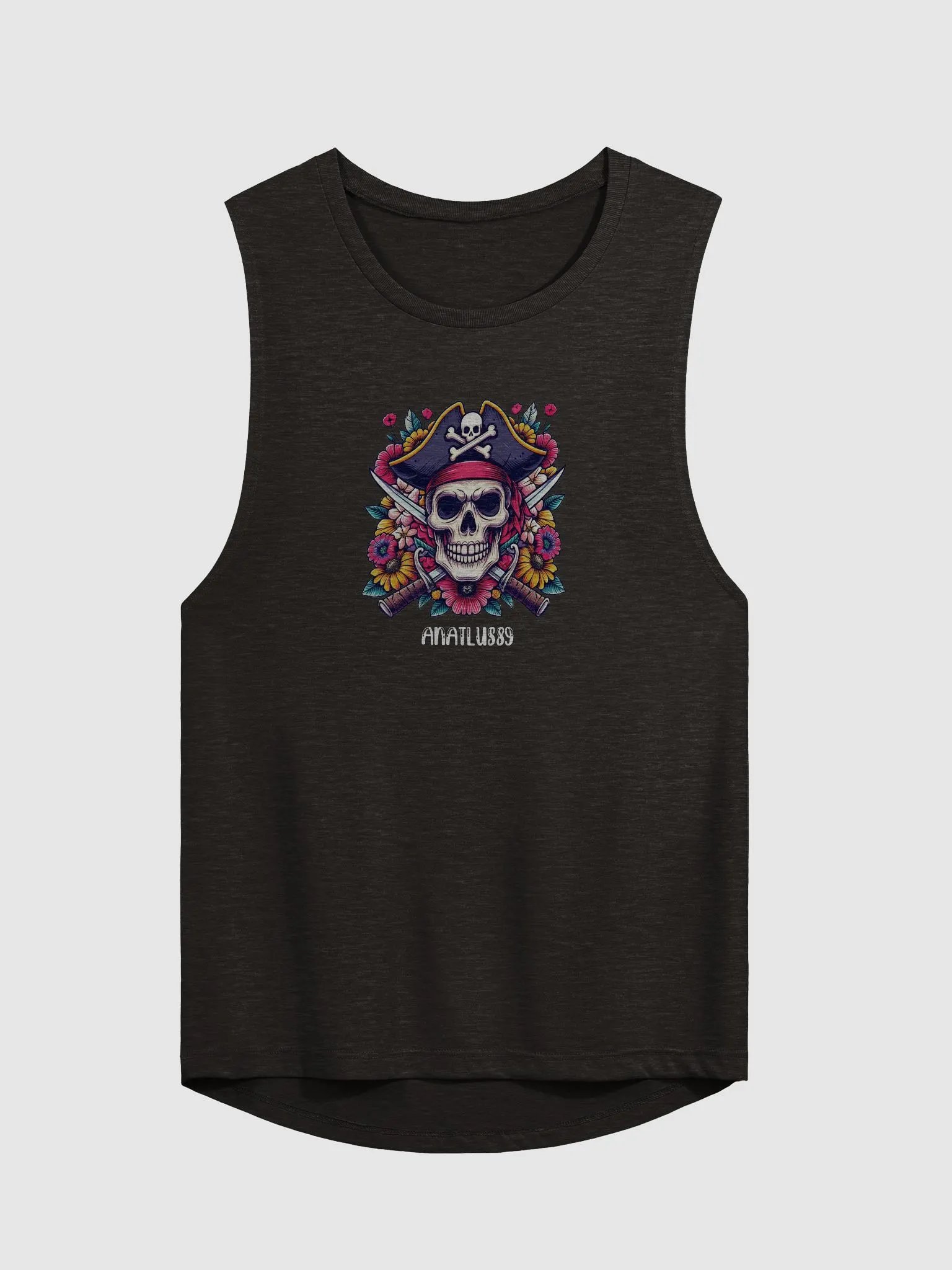 Pirate Queen's Floral Skull Tank product image (2)