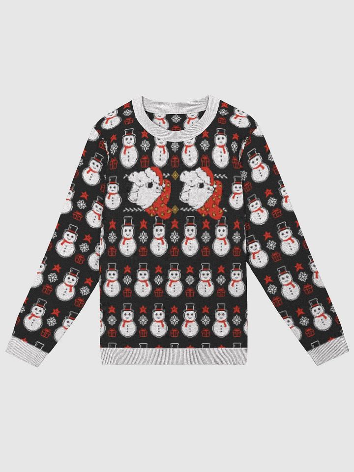 MOODENG'S FROSTY KNITTED CREWNECK SWEATER! product image (1)