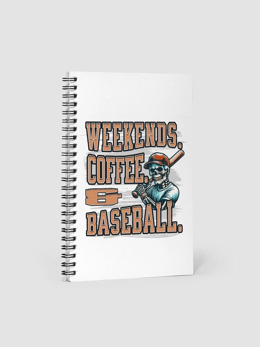Weekends Coffee And Baseball Skeleton Warrior Notebook product image (3)
