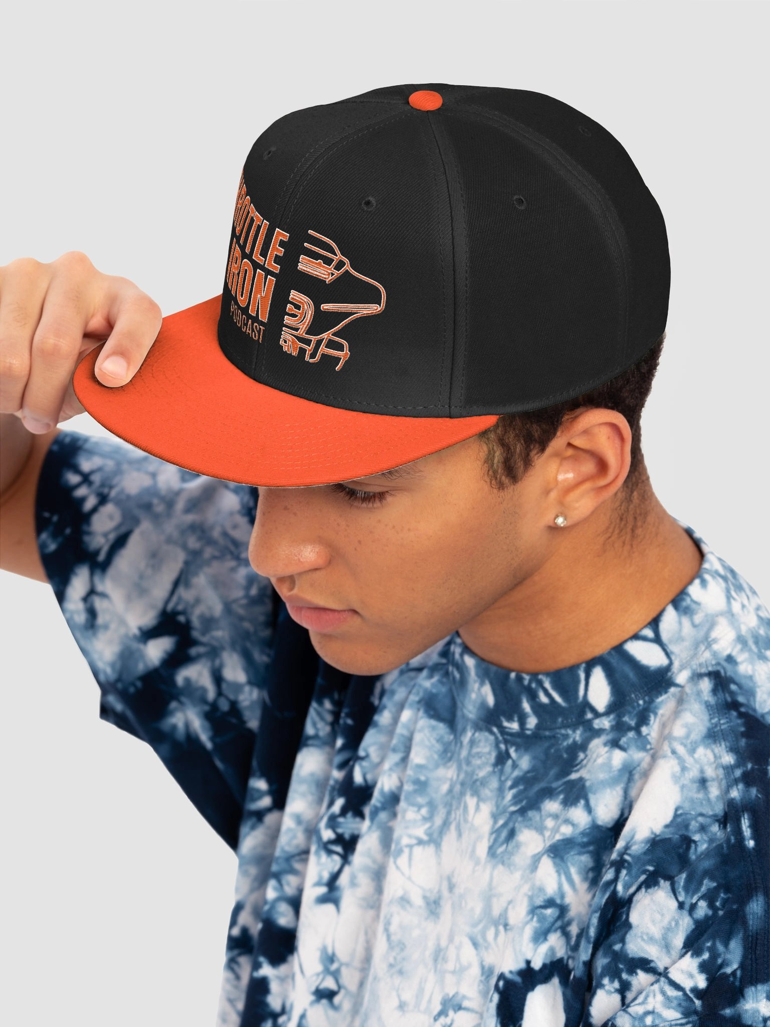 Throttle & Iron Podcast (HDMC) (SG )Embroidered Snapback Hat product image (34)