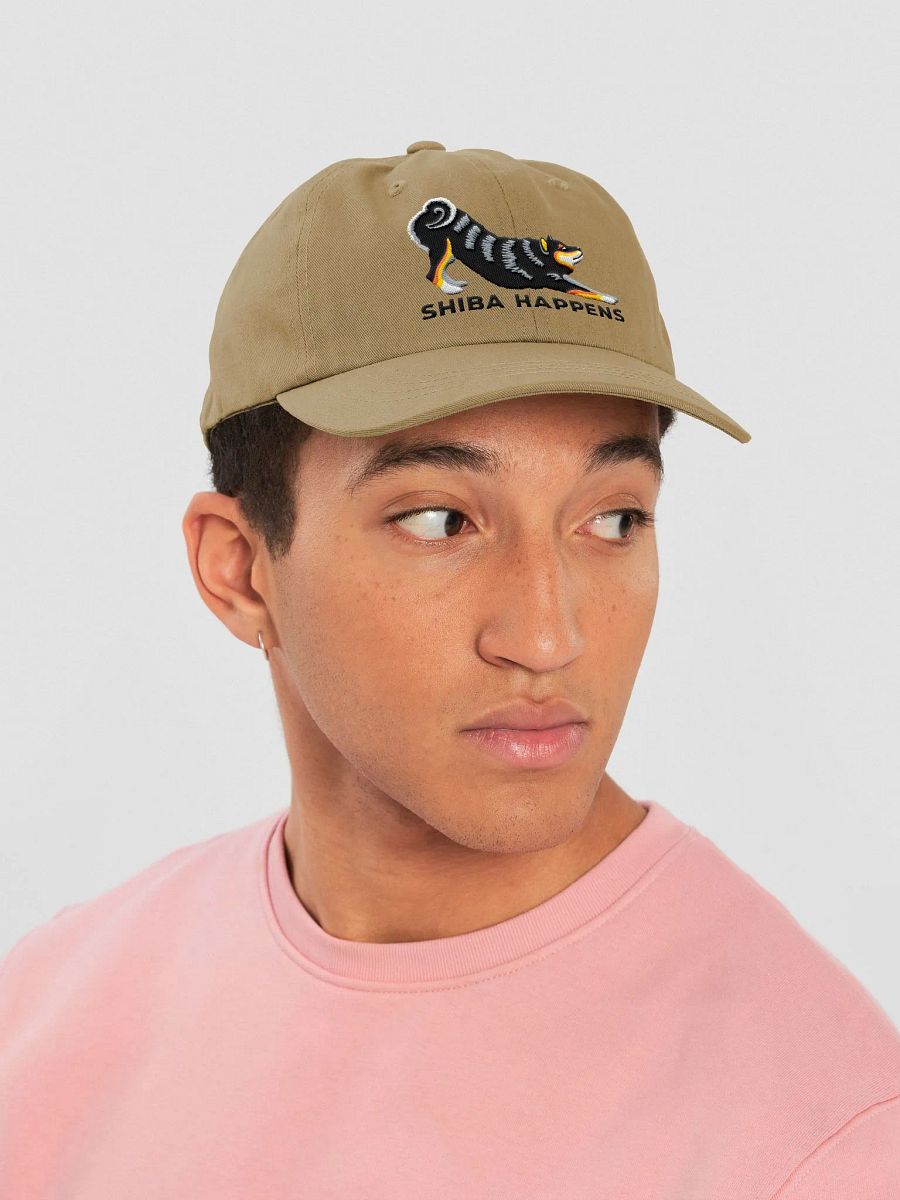 Shiba Happens Classic Dad Hat(Embroidered) of a Shiba Inu(Tricolor) product image (3)