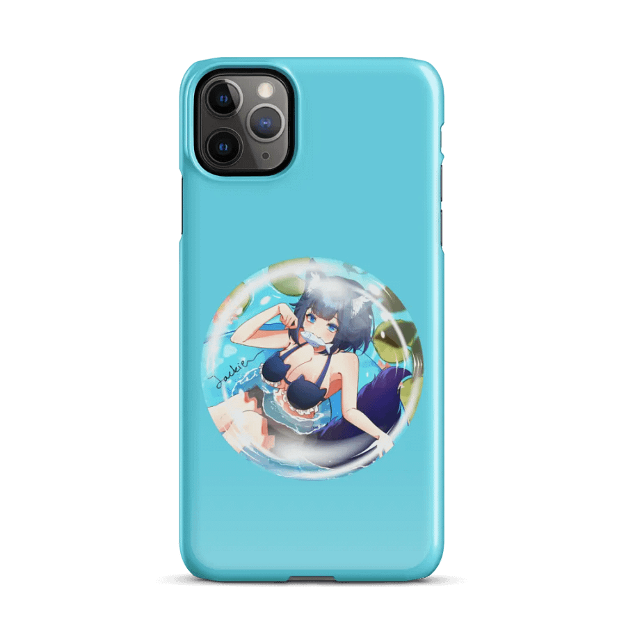 Jackie inside bubble with signature - iphone snap case coral blue product image (2)